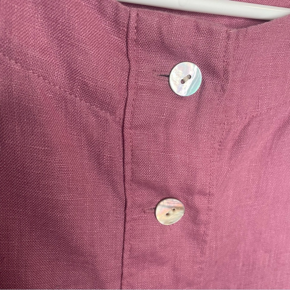 Madewell Bateau-Neck Tank in 100% Linen Beach Coastal Vacation in Shaded Pink L - Picture 8 of 12